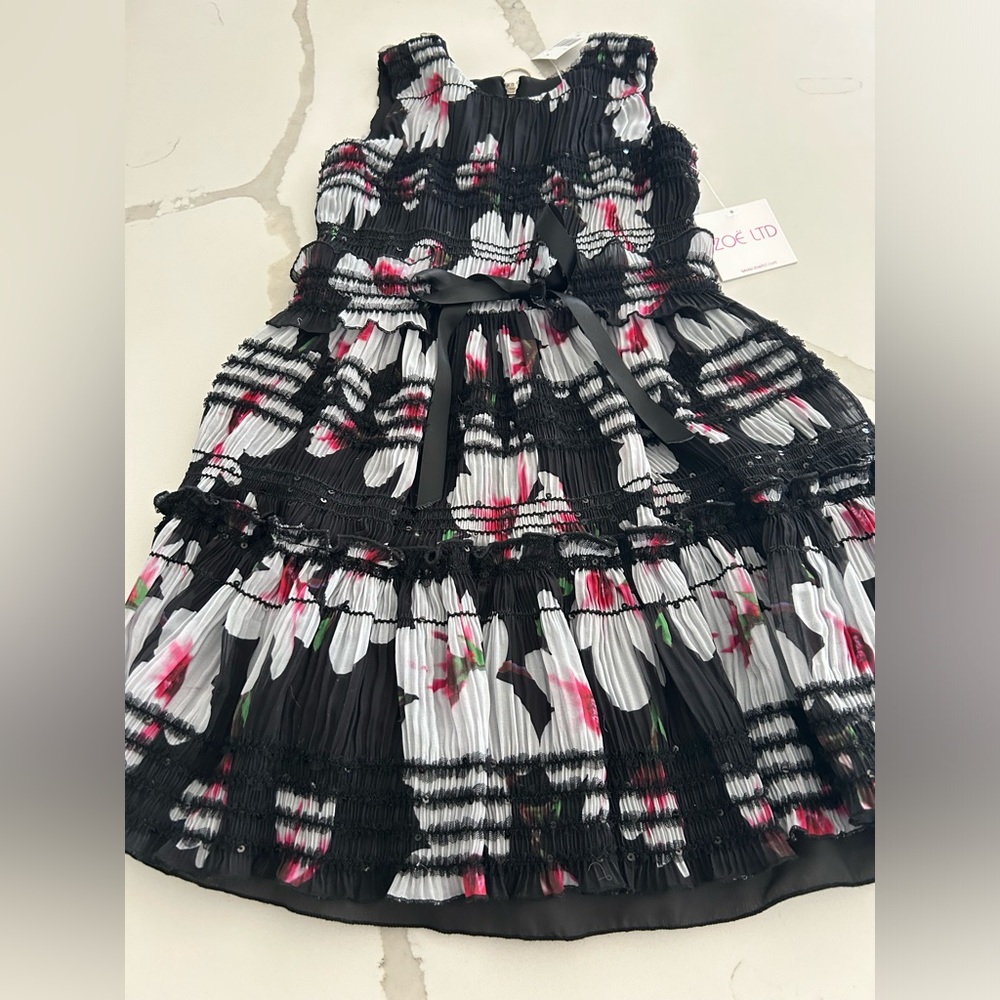 Textured floral dress
